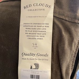 Wax canvas pants. One dark grey pair. One khaki pair.